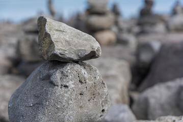 Reykjav&iacute;k - Iceland - June 13 - 2023 - Artistic rocks