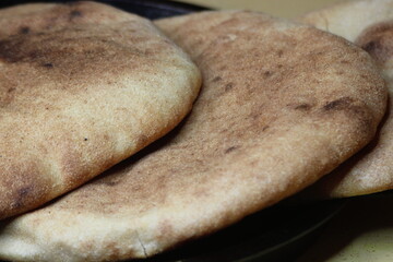 Khobz Close Up, Traditional Moroccan Bread