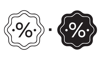 Sale badge vector icon . percent price tag . special offer . discount .