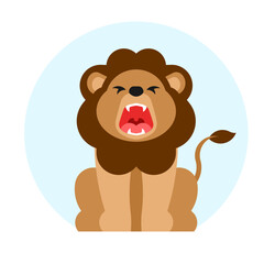 angry lion