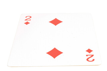 card gambling isolated on white background