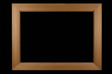 a close up of a wooden frame with a black background