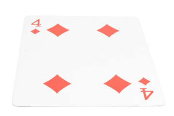 card gambling isolated on white background