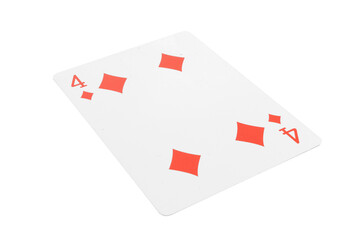 card gambling isolated on white background