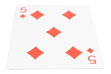 card gambling isolated on white background