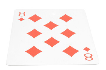 card gambling isolated on white background