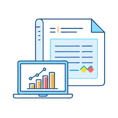 Obraz premium descriptive statistics icon, descriptive statistics vector illustration-simple illustration of descriptive statistics, perfect for descriptive statistics logos and icons