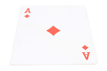 card gambling isolated on white background