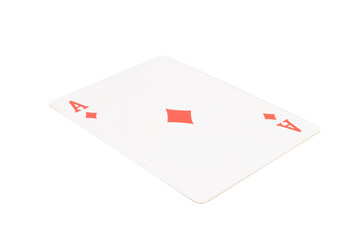 card gambling isolated on white background