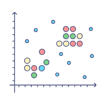 scatter plot icon, scatter plot vector illustration-simple illustration of scatter plot, perfect for scatter plot logos and icons