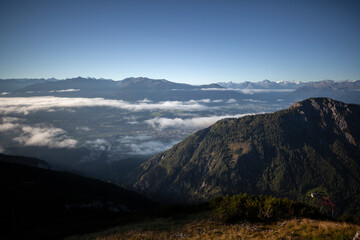 Karwendel mountains on Karwendel Hohenweg in Austria