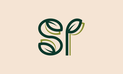 SI plant monogram logo design