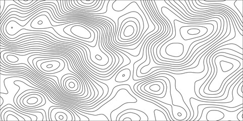 Abstract white contour wave lines topographic background, lines map seamless pattern, modern wallpaper texture and realistic design used for banner and posters, mountain relief geographic pattern.