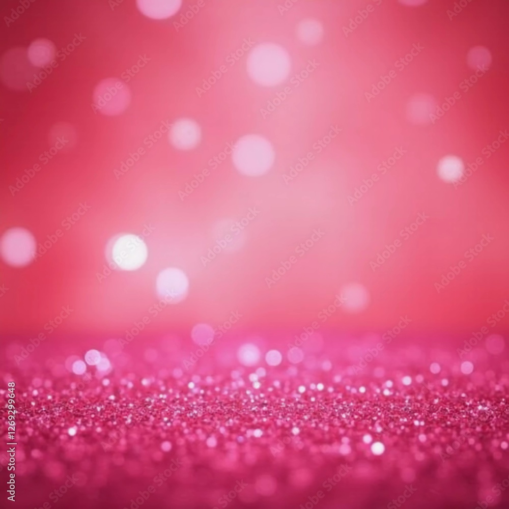 Poster shiny pink glitter transforms the background into a sparkling display with abstract lights. perfect 
