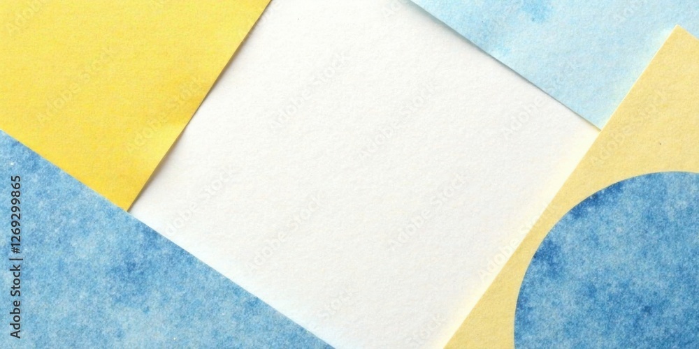 Aufkleber abstract pastel color blocks with central white space for text or design