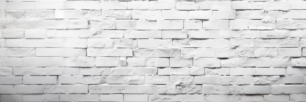 Fototapeta A textured white brick wall with a clean, modern finish, creating a minimalist backdrop.