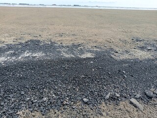 Black Sand on the Beach 