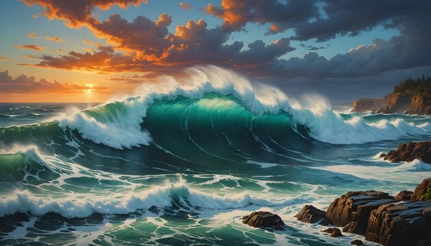 waves on the beach