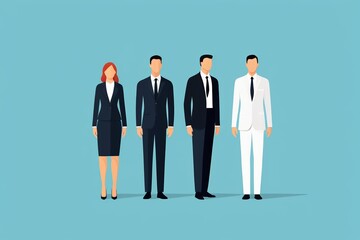 arafed group of business people standing in a line