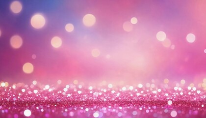 Shimmering pink glitter creates a vibrant and cheerful backdrop ideal for Valentine's Day celebrations, parties, or romantic occasions. The sparkling texture enhances festive moods. Generative AI