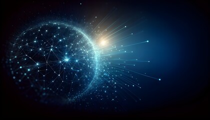 blue planet with space, galaxy view