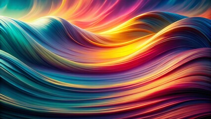 Fototapeta premium Vibrant Abstract Silky Wave Background with Copy Space for Design Projects