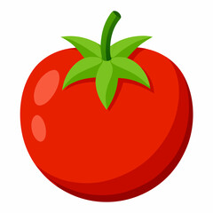 Red tomato isolated background 
