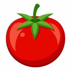 Red tomato isolated background 
