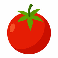 Red tomato isolated background 
