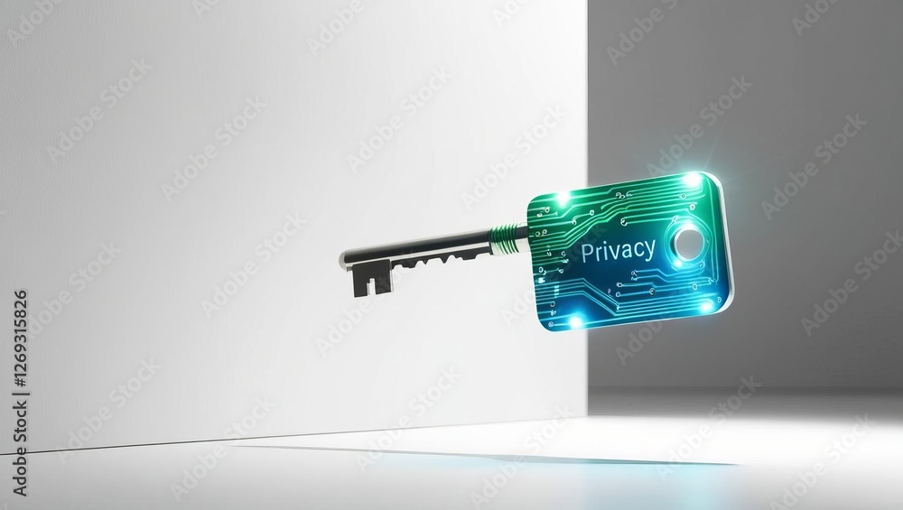 Poster a digital key labeled 