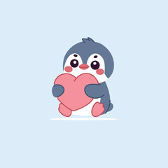 Cute Penguin Cartoon Vector Illustration