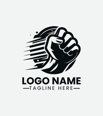 Clenched Fist Logo Design, Powerful Hand Logo, Unity Logo