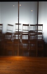 shadow of stacked chairs