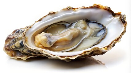 Fresh Oyster on White Background