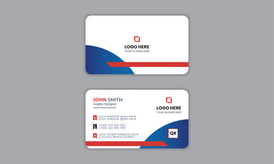 Double-sided creative business card template. Portrait and landscape orientation Vector illustration.