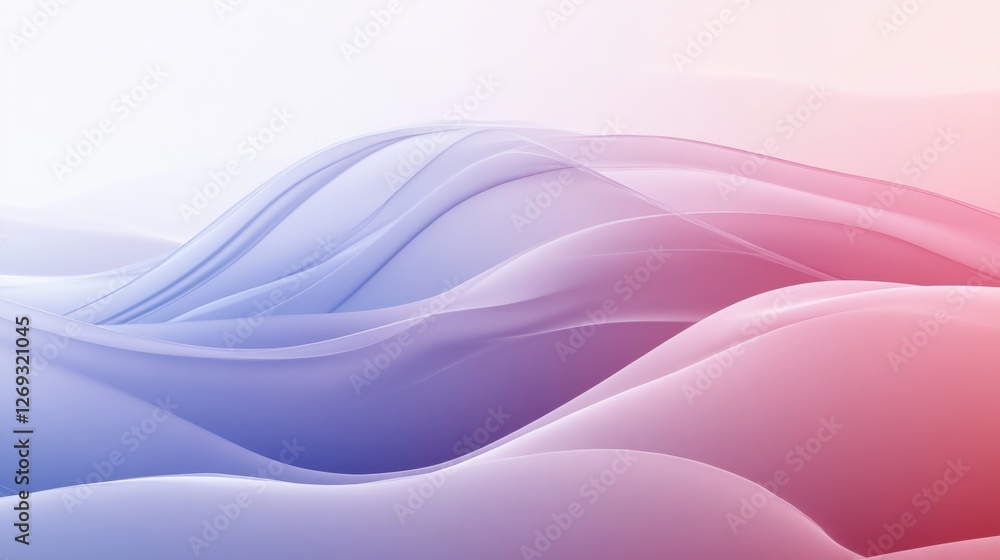 Fototapete a modern minimalist background with flowing curved lines on a soft monochrome gradient.