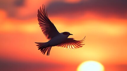Fototapeta premium Majestic Bird Flying Over Calm Waters high resolution hd wallpaper