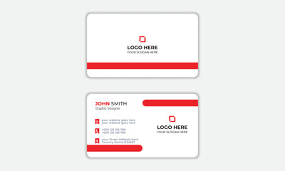 business card design . double sided business card template modern and clean style .