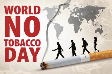 Conceptual illustration depicting cigarette representing lost time and health.