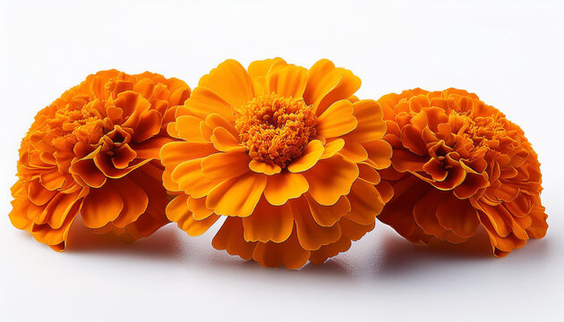 marigold flower isolated on white background