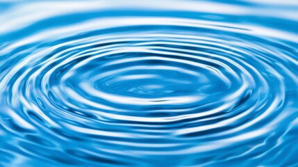 Gentle Water Ripple Effect in Blue Tones Creates Tranquil Fluid Dynamic Surface