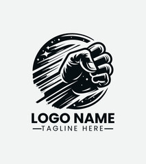 Clenched Fist Logo Design, Powerful Hand Logo, Unity Logo