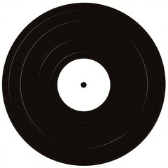 Vinyl Record Black Vinyl LP Music Album Retro Music Blank Label Analog Music Classic Music Studio