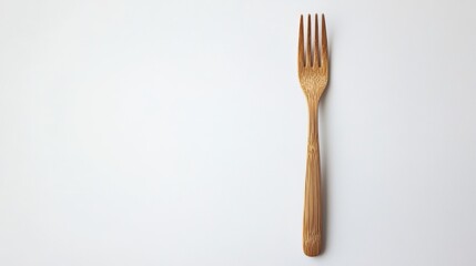 Baby Fork on White Surface Minimalist Design for Mockup