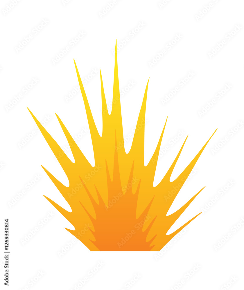 Poster explosion animation. animation for game of the explosion effect. cartoon animation for game. explodi