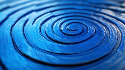 Fototapeta premium Soft Ripples On Water in Blue Tones Calm And Tranquil Water Concentric Circular Motion