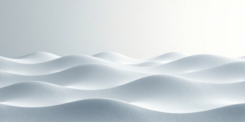 Obraz premium Serene Undulating Snowscape A Winter Wonderland of Gentle Curves and Soft Light