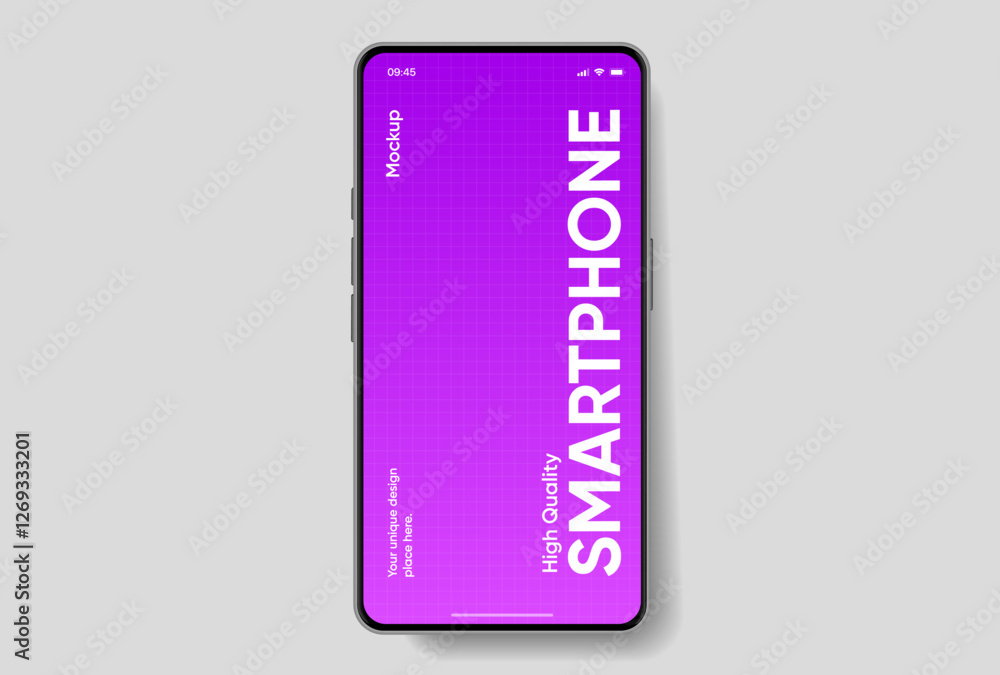 Wall mural realistic smartphone mockup. mobile phone vector with isolated on white background. device front vie