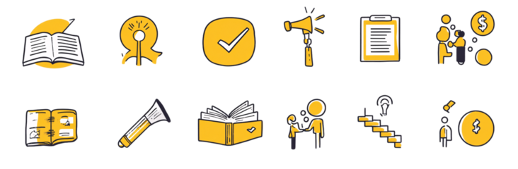 set of icons for marketing and sales png