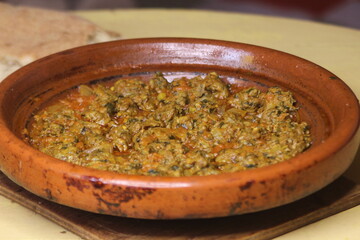 Fresh Moroccan Fish Tajine Close-up